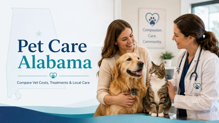 Pet owner discussing pet care and treatment with a veterinarian